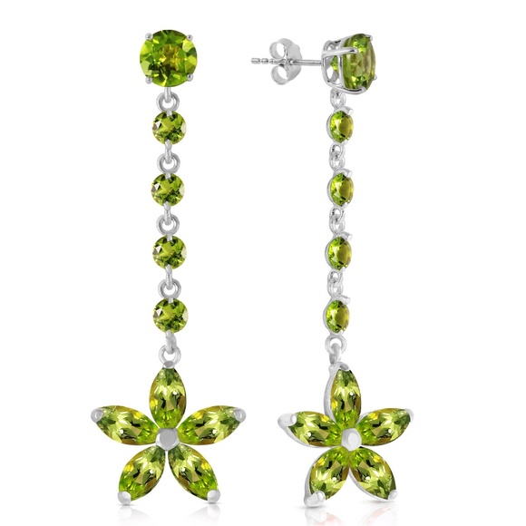 Galaxy Gold Products Jewelry - GOLD CHANDELIERS EARRINGS WITH PERIDOTS